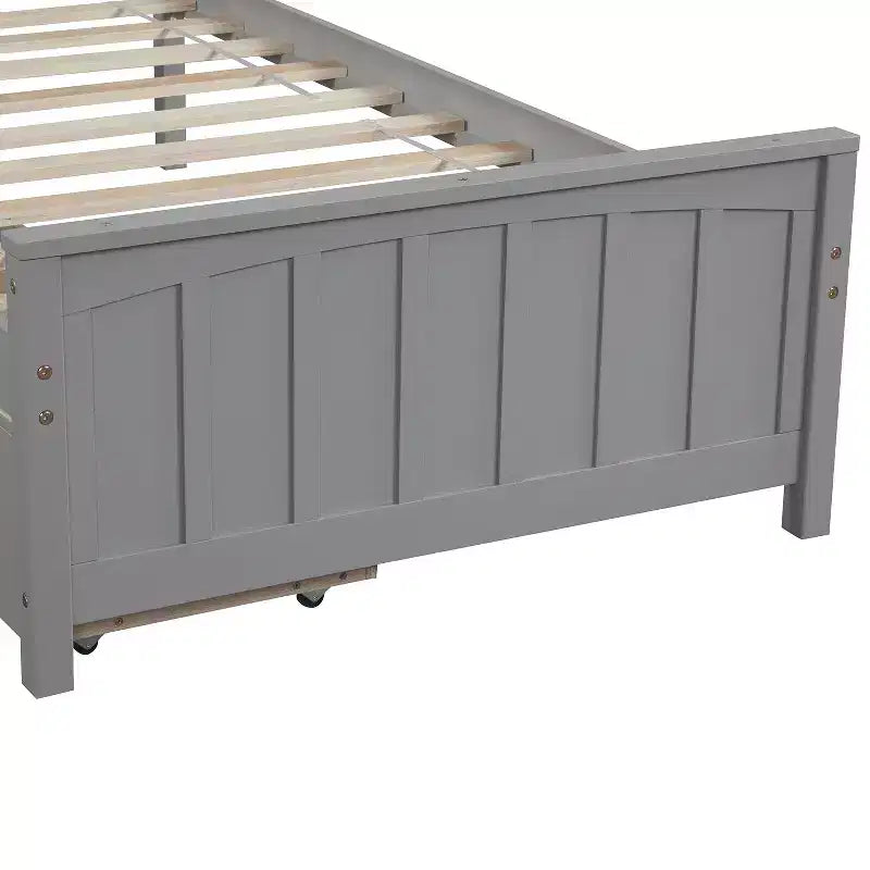 Luxystar Letto a piattaforma per materasso singolo con 2 cassetti per camera da letto e camera degli ospiti