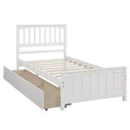 Luxystar Letto a piattaforma per materasso singolo con 2 cassetti per camera da letto e camera degli ospiti