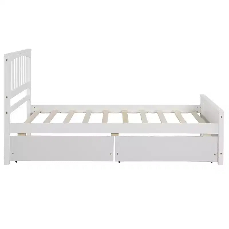 Luxystar Letto a piattaforma per materasso singolo con 2 cassetti per camera da letto e camera degli ospiti