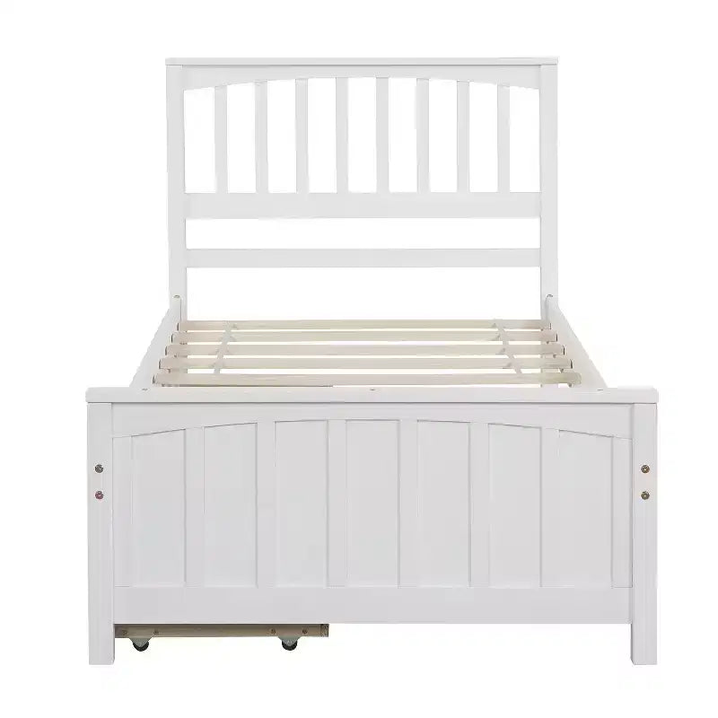 Luxystar Letto a piattaforma per materasso singolo con 2 cassetti per camera da letto e camera degli ospiti