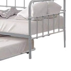 Letto da giorno Royal Hampton con letto estraibile, classica struttura aperta in metallo argentato