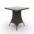 Covers&All Universal 36 in Sq Bar Height Table, Jacobean Wicker w / Glass Top