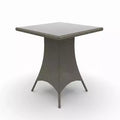 Covers&All Universal 36 in Sq Bar Height Table, Willow Wicker w / Glass Top