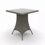 Covers&All Universal 36 in Sq Bar Height Table, Willow Wicker w / Glass Top