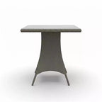 Tavolo Cozze&Tutto Universale Quadrato da 91 cm Altezza Bar, in Vimini Salice con Piano in Vetro