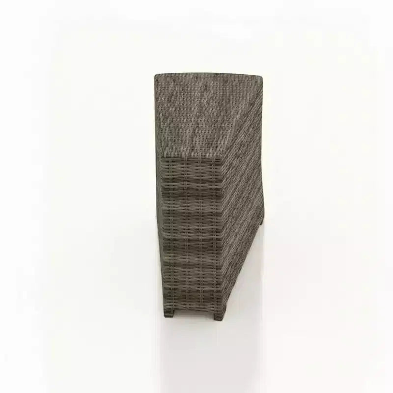 Covers&All Bainbridge 15 pollici L Tavolino a Cuneo, Willow Wicker, Telaio in Alluminio
