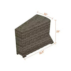 Covers&All Bainbridge 15 pollici L Tavolino a Cuneo, Willow Wicker, Telaio in Alluminio