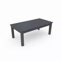 Covers&All Studio 44 in L Rectangle Coffee Table, Pearl River Grey Wicker w / Glass Top