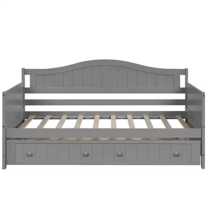 Luxystar Letto a Giorno in Legno con Letto Estraibile Facile da Aprire per Camera da Letto e Soggiorno