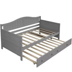 Luxystar Letto a Giorno in Legno con Letto Estraibile Facile da Aprire per Camera da Letto e Soggiorno