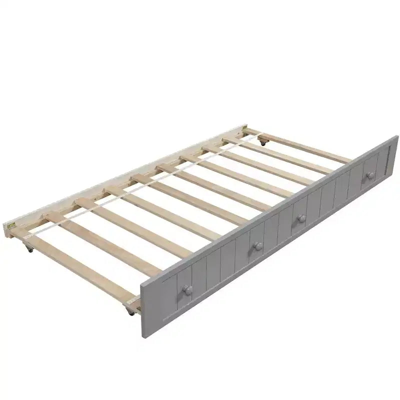 Luxystar Letto a Giorno in Legno con Letto Estraibile Facile da Aprire per Camera da Letto e Soggiorno