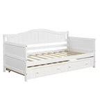 Luxystar Letto a Giorno in Legno con Letto Estraibile Facile da Aprire per Camera da Letto e Soggiorno