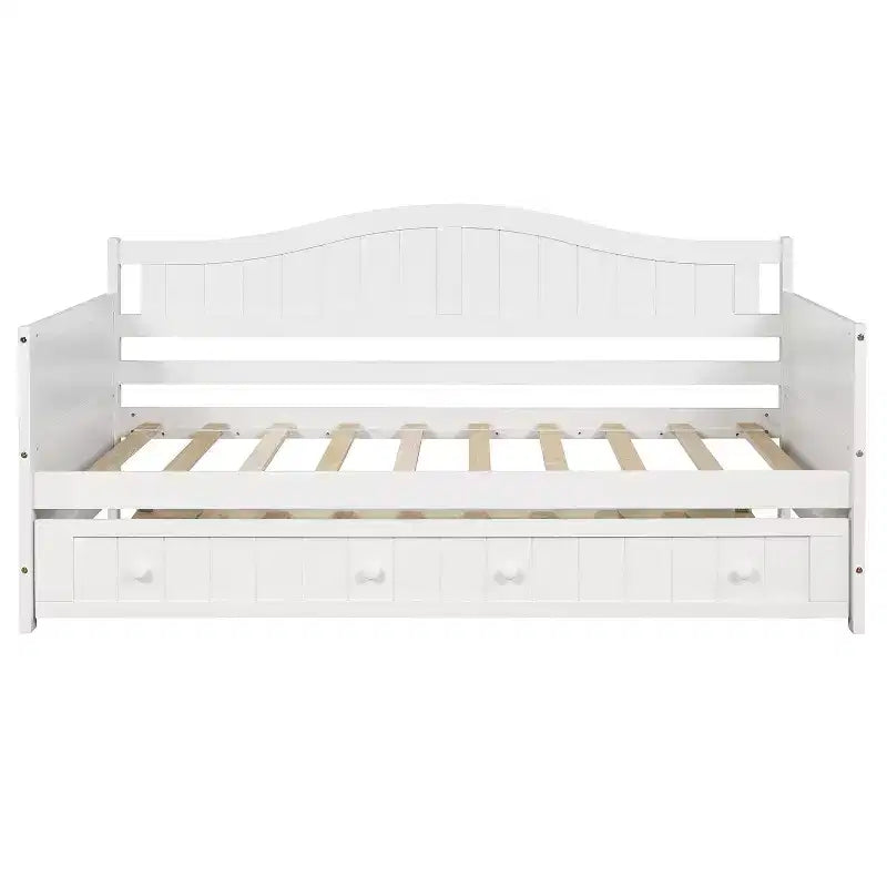Luxystar Letto a Giorno in Legno con Letto Estraibile Facile da Aprire per Camera da Letto e Soggiorno