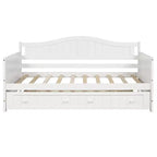 Luxystar Letto a Giorno in Legno con Letto Estraibile Facile da Aprire per Camera da Letto e Soggiorno