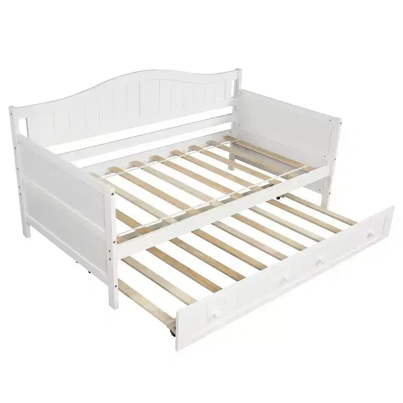 Luxystar Letto a Giorno in Legno con Letto Estraibile Facile da Aprire per Camera da Letto e Soggiorno