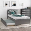 Luxystar Twin size Platform Bed with Trundle for Apartment and Guest Room