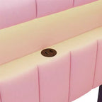 Divano Letto Singolo Imbottito con 2 Cassetti, Struttura con Contenitore, Testiera a L, Porte USB e LED