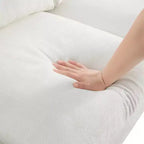 Divano Sezionale Moderno Oversize EHMKNP - Divano di Lusso a L con 5 Posti e Chaise Longue Rivestito in Ciniglia