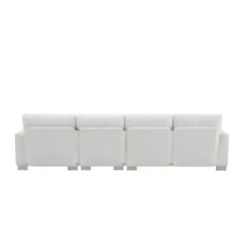 Divano Sezionale Moderno Oversize EHMKNP - Divano di Lusso a L con 5 Posti e Chaise Longue Rivestito in Ciniglia
