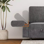 Divano sezionale modulare, modulo bracciolo in ciniglia per divano letto componibile,