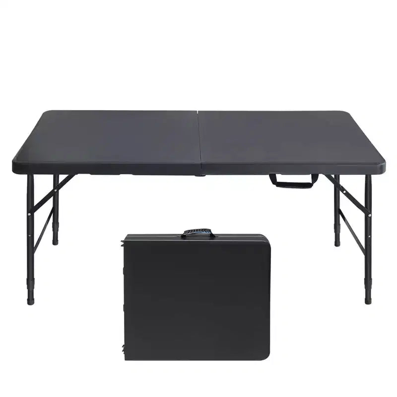 Tavolo Pieghevole in Plastica, Resistente per Interni ed Esterni Portatile con Maniglia, Blocco per Picnic, Feste, Campeggio