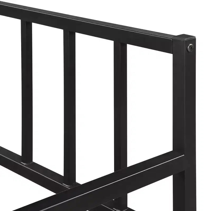 Whisen Divano Letto Singolo, Divano Letto in Metallo con Letto Estraibile - Nero