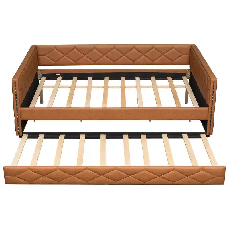 Divano letto imbottito Luxystar Full XL con letto estraibile e LED per soggiorno