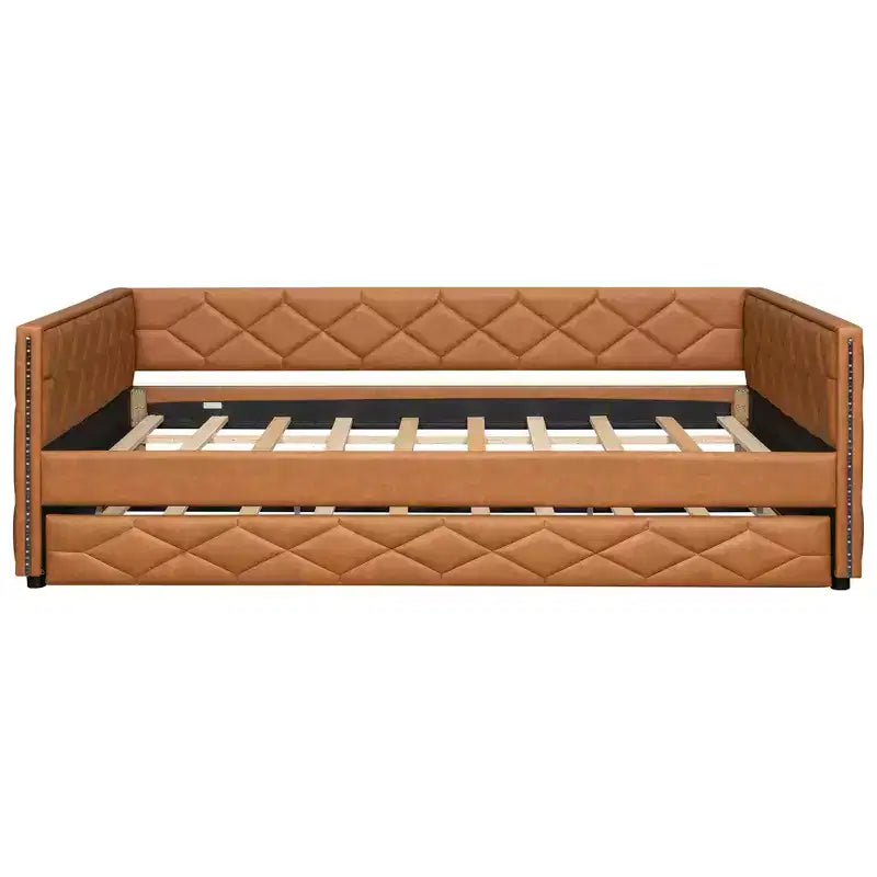 Divano letto imbottito Luxystar Full XL con letto estraibile e LED per soggiorno