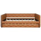 Divano letto imbottito Luxystar Full XL con letto estraibile e LED per soggiorno