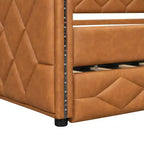 Divano letto imbottito Luxystar Full XL con letto estraibile e LED per soggiorno