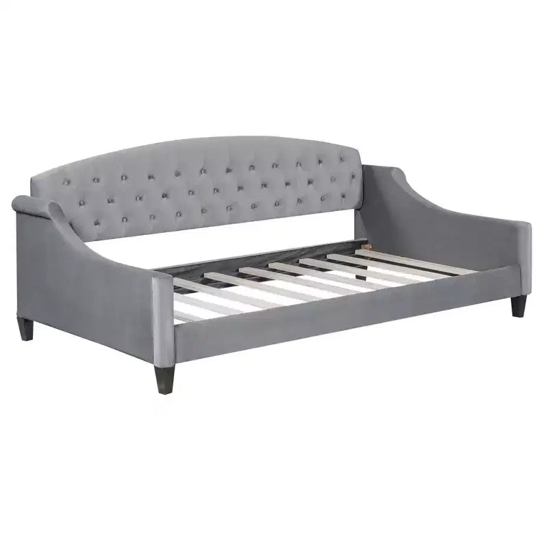 Letto a giorno matrimoniale moderno di lusso trapuntato con bottoni Luxystar per soggiorno e camera degli ospiti