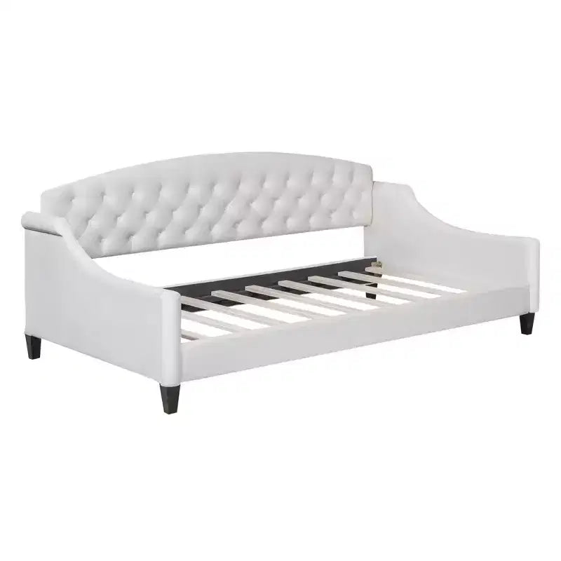 Letto a giorno matrimoniale moderno di lusso trapuntato con bottoni Luxystar per soggiorno e camera degli ospiti