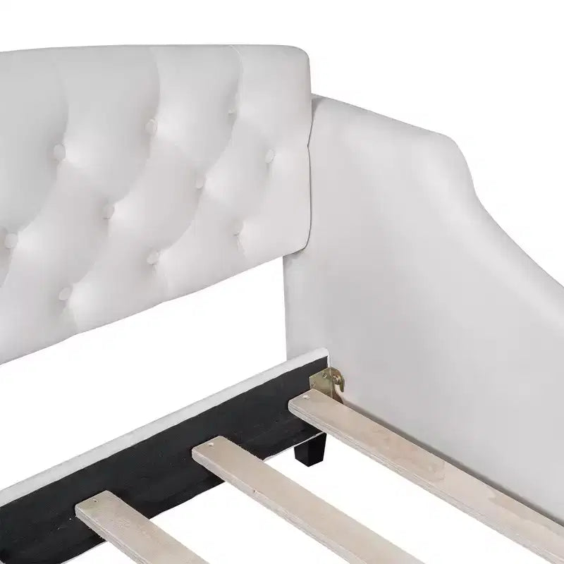 Letto a giorno matrimoniale moderno di lusso trapuntato con bottoni Luxystar per soggiorno e camera degli ospiti