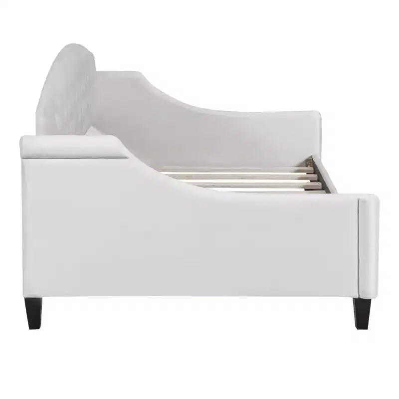Letto a giorno matrimoniale moderno di lusso trapuntato con bottoni Luxystar per soggiorno e camera degli ospiti