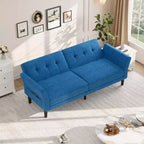 COZONY Divano Letto Futon Moderno, Schienale e Braccioli Regolabili, Trasformabile per Soggiorno, Camera da Letto, Appartamento