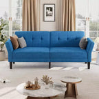 COZONY Divano Letto Futon Moderno, Schienale e Braccioli Regolabili, Trasformabile per Soggiorno, Camera da Letto, Appartamento