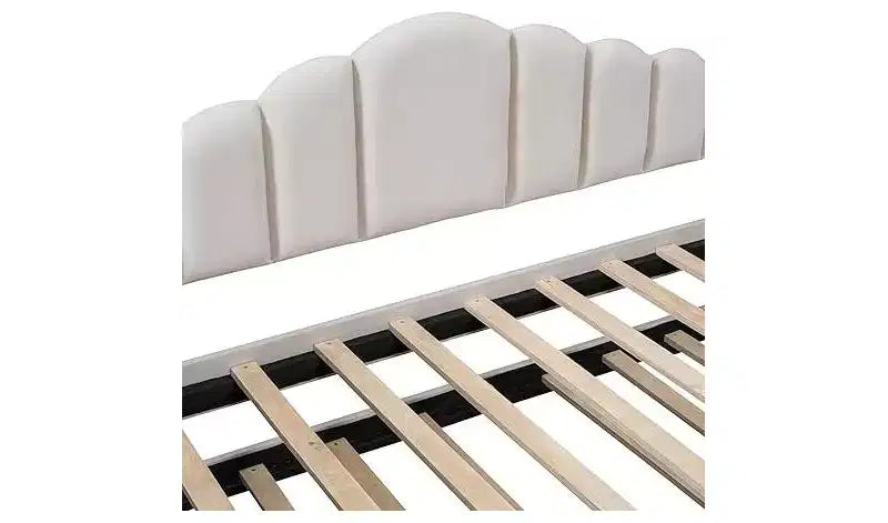 Letto a giorno imbottito Twin Size con rotelle, divano-letto in velluto con porte di ricarica USB, non è necessaria la rete a molle