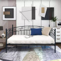 GDFStudio Flynn Mid-century Modern Metal Daybed Frame with Headboard