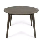Tavolo da pranzo rotondo Okak Elegent per esterni con struttura e piano in legno di acacia, tavolo da pranzo minimalista per patio, tavolino da esterno per giardino