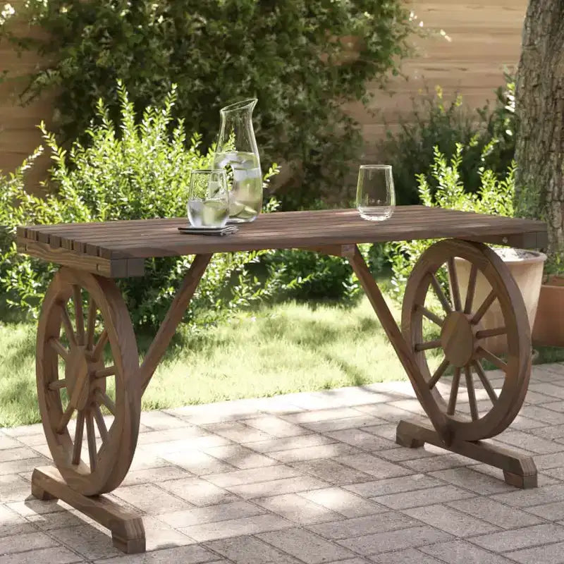 vidaXL Tavolo da giardino per esterno terrazza balcone in legno massello di abete