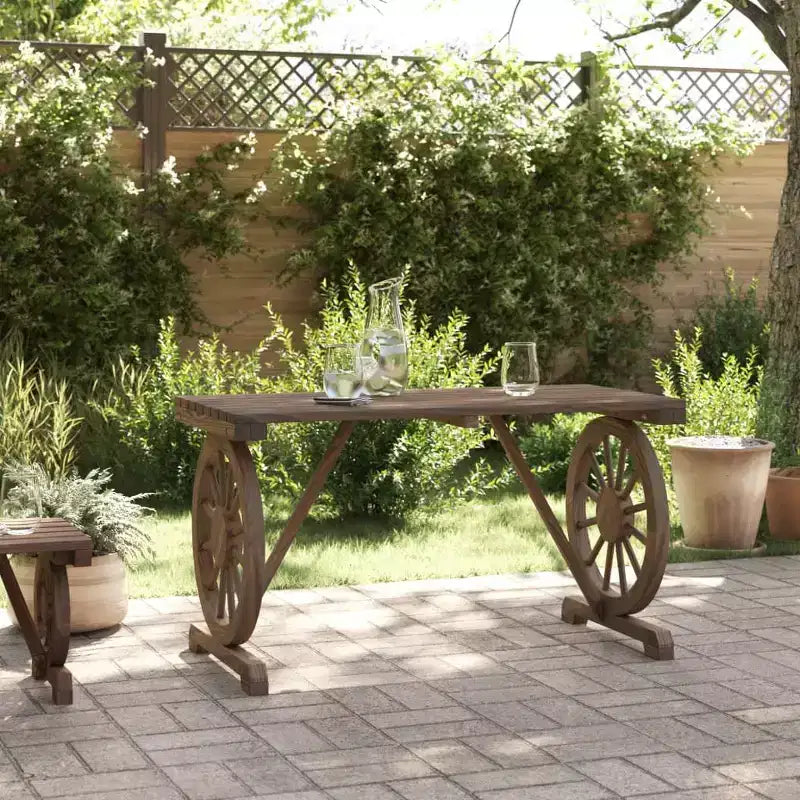 vidaXL Tavolo da giardino per esterno terrazza balcone in legno massello di abete