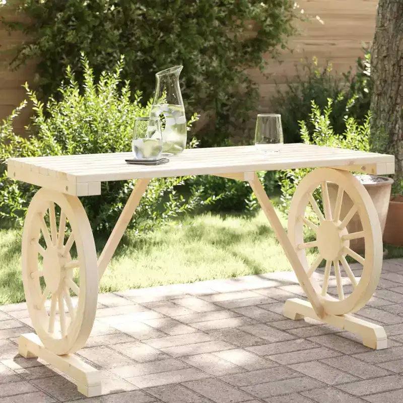 vidaXL Tavolo da giardino per esterno terrazza balcone in legno massello di abete