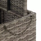 vidaXL Tavolo da giardino grigio in rattan PE regolabile in altezza