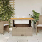 vidaXL Tavolo da giardino grigio in rattan PE regolabile in altezza