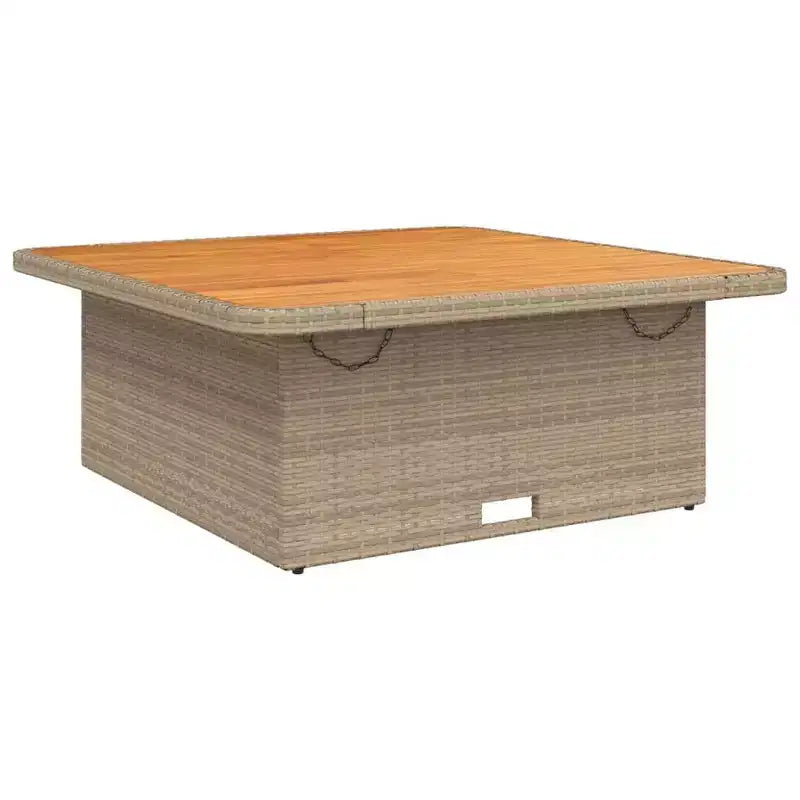 vidaXL Tavolo da giardino grigio in rattan PE regolabile in altezza
