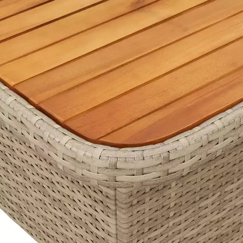 vidaXL Tavolo da giardino grigio in rattan PE regolabile in altezza