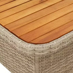 vidaXL Tavolo da giardino grigio in rattan PE regolabile in altezza