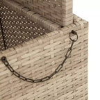 vidaXL Tavolo da giardino grigio in rattan PE regolabile in altezza