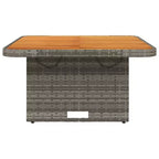 vidaXL Tavolo da giardino grigio in rattan PE regolabile in altezza