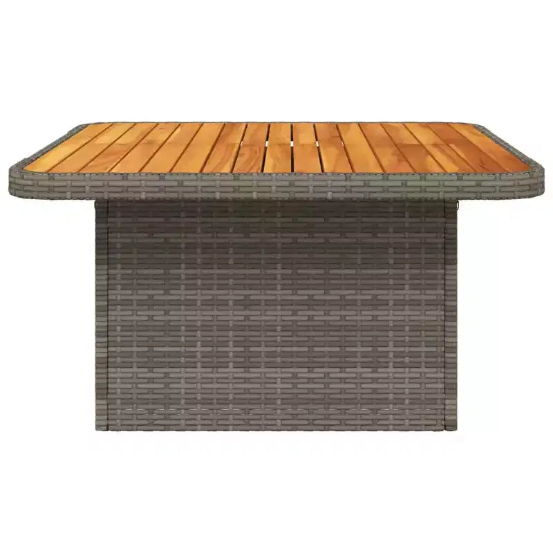vidaXL Tavolo da giardino grigio in rattan PE regolabile in altezza